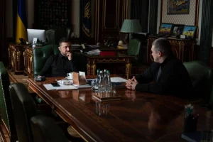 Президент Зеленський на зустрічі в Офісі Президента щодо економічної посади